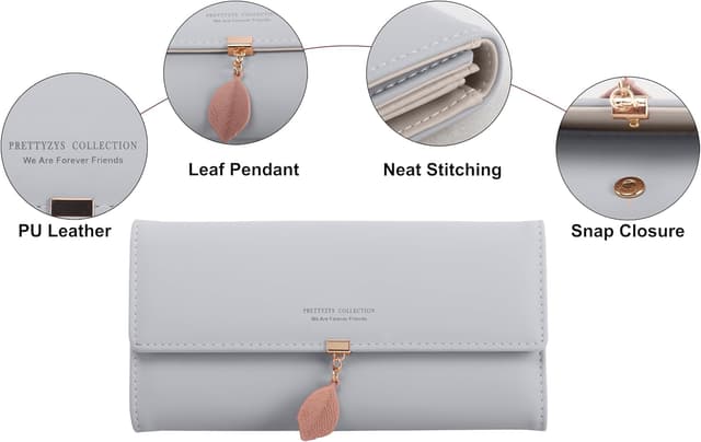 Detalle de ZhengYue Ladies Purse RFID Wallet with Card Slots