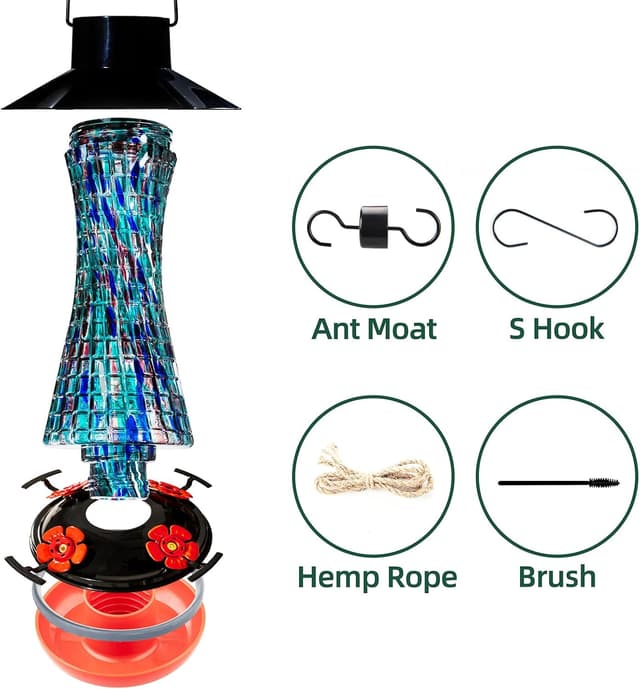 Thumbnail 5 de Muse Garden Solar Hummingbird Feeder, 38oz