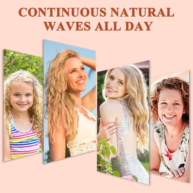 Detalle de weiwei Lockenwickler über Nacht (Heatless) aus Samt – 70" Lockenband-Set mit 9 Teilen