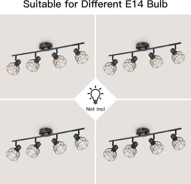 Thumbnail 4 de Dehobo Lámpara de Techo Ajustable 4 focos LED