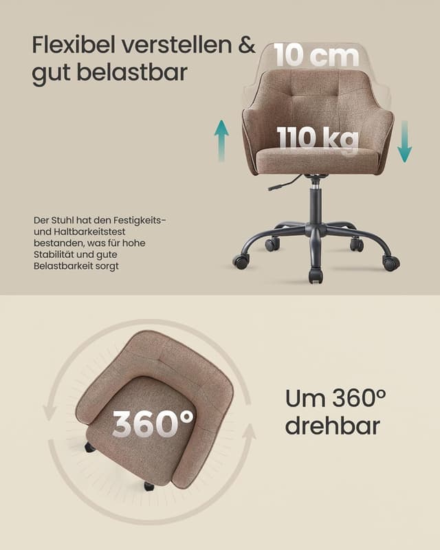 Thumbnail 6 de SONGMICS Homeoffice-Drehstuhl bis 110 kg