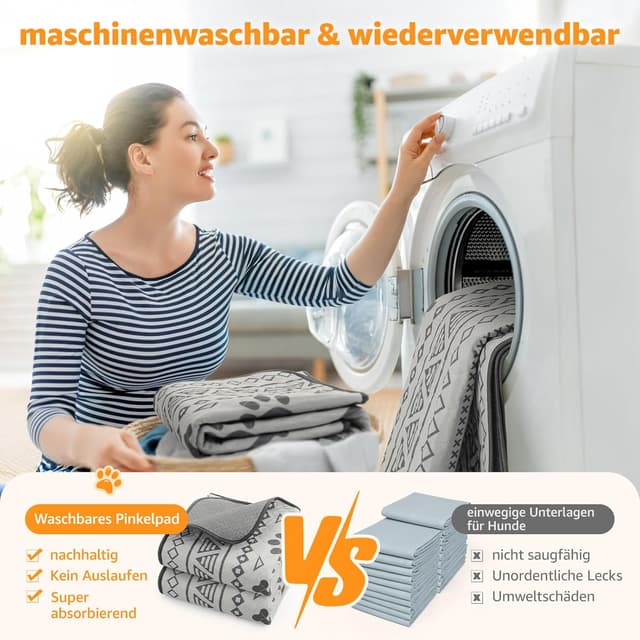 Thumbnail 4 de 90x60 cm wiederverwendbare Welpenunterlagen