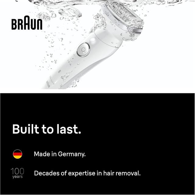 Thumbnail 6 de Braun Silk·épil 9 (9-041) Wet & Dry Epilator with Pivoting Head, Wet & Dry, Includes Shaver Head and Trimmer Comb