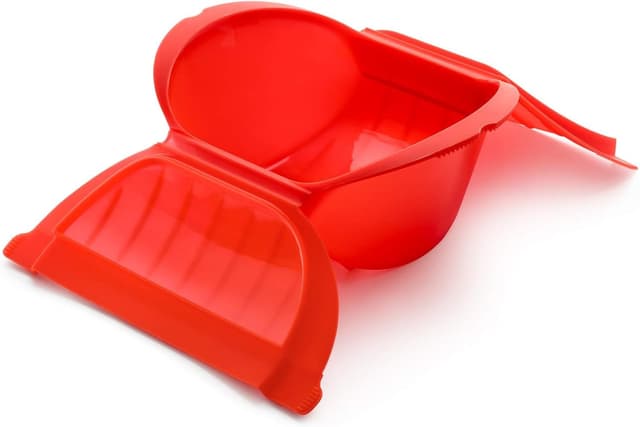 Detalle 2 de Lékué Estuche Vapor Hondo Rojo para 3-4 Personas 🍲