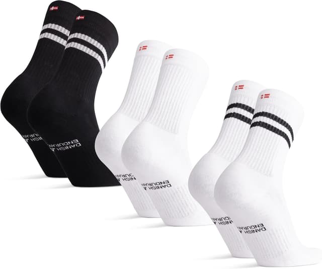 Detalle de Danish Endurance Tennis Crew Socks 3-Pack