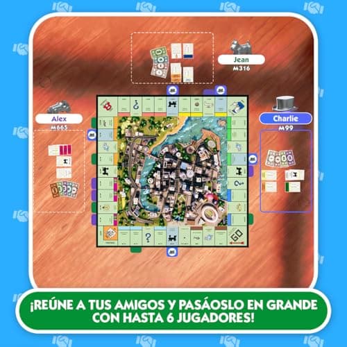 Detalle de Monopoly para Nintendo Switch (Ubisoft): juego de mesa con partida local y multijugador online