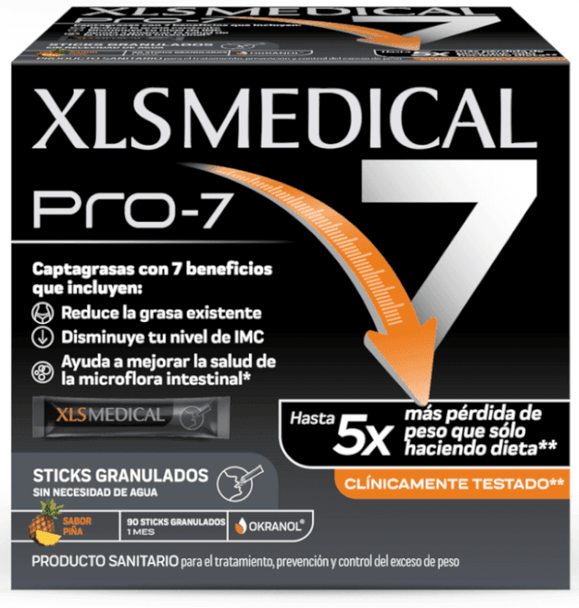 Imagen de XLS Medical Pro 7 captagrasas 90 sticks, 90 unidades en OfertitasTOP