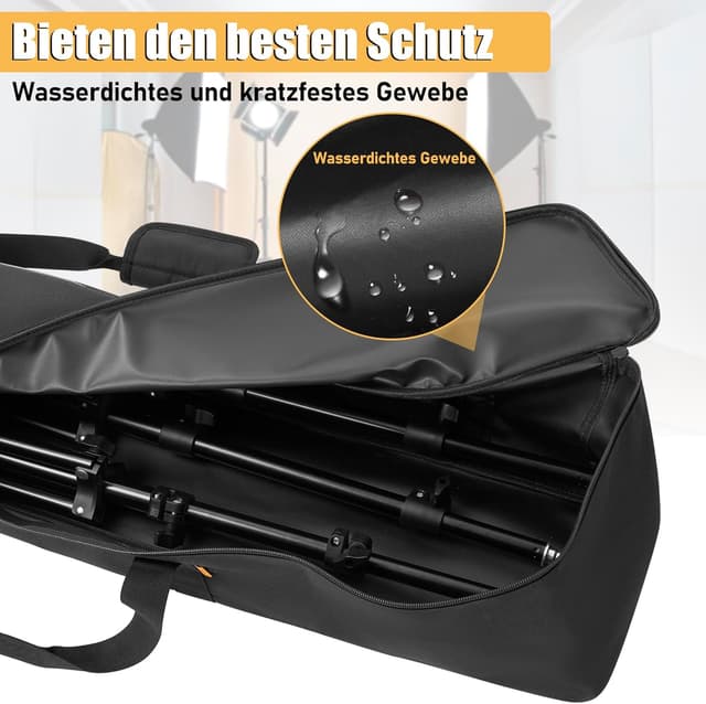 Detalle de OUUTMEE Multifunktionale Stativtasche 104 x 20 x 20 cm – robuste Tragetasche mit Griff für Stative & Technik, schwarz