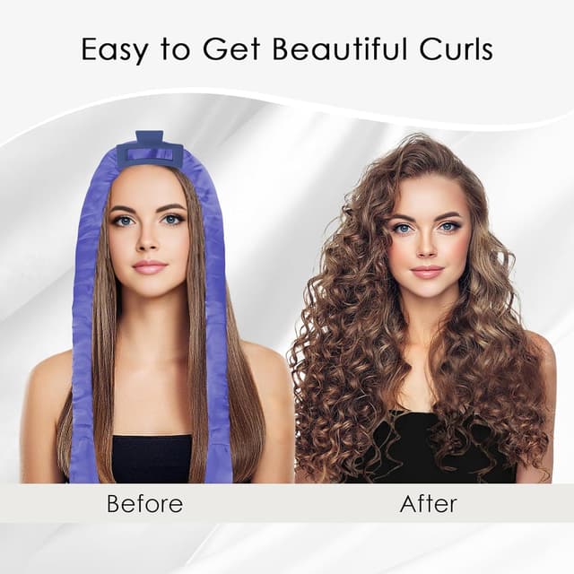 Detalle de weiwei Satin Heatless Overnight Curls: Lockenwickler-Set ohne Hitze (für lange Haare, 9-teilig)