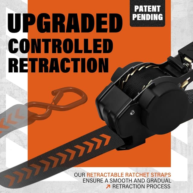 Thumbnail 1 de Haccoplanet Retractable Ratchet Straps 10 ft, 1763 lb