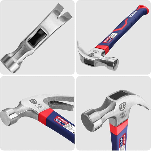 Thumbnail 5 de WORKPRO Martello carpentiere 2 pezzi 🔨