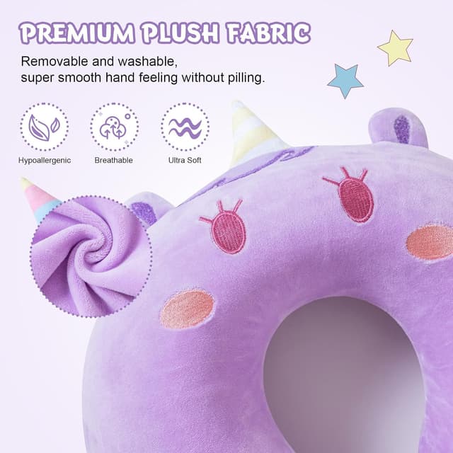 Detalle de Kids travel pillow memory foam 360°