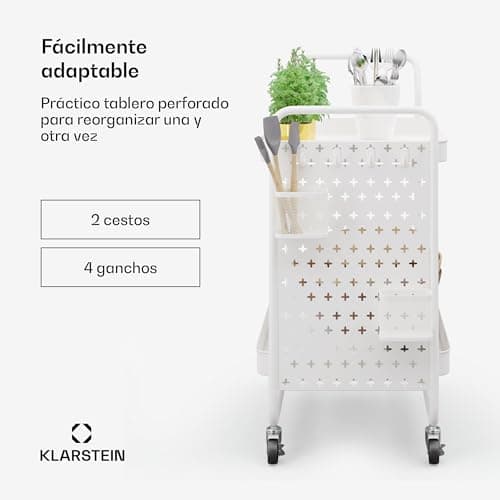 Detalle de Klarstein Desserte à roulettes, meuble cuisine