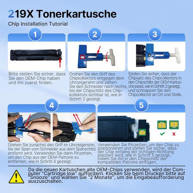 Detalle de NOGIVY 219X Toner kompatibel (4er-Set) für HP 219A – 1 Schwarz, 1 Cyan, 1 Gelb, 1 Magenta