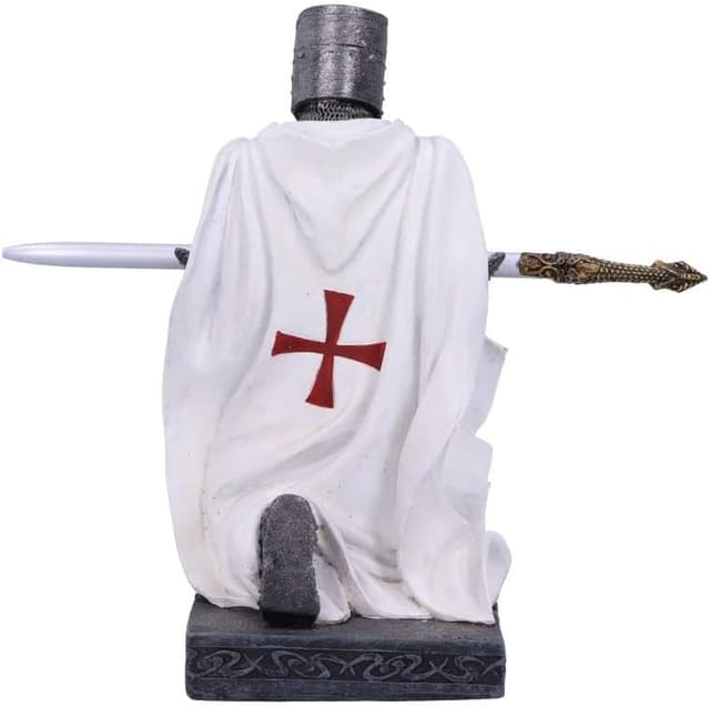 Detalle de Nemesis Now Knight’s Oath Pen Holder (White) – 16.8cm desk accessory