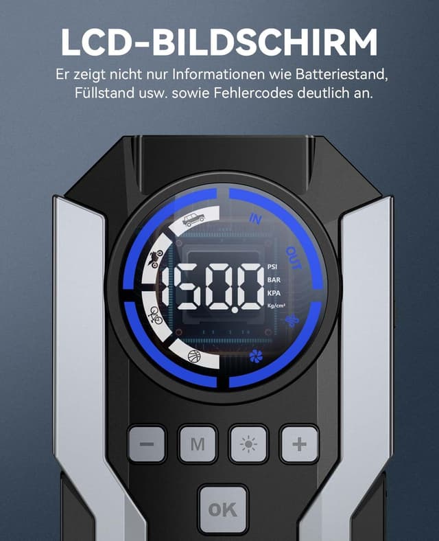 Thumbnail 5 de ACEZUK Starthilfe Powerbank 6000A 150PSI Kompressor