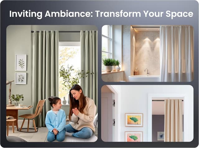 Thumbnail 2 de MEISENBERG Tringle Rideau Sans Percage 50–80 cm Noir