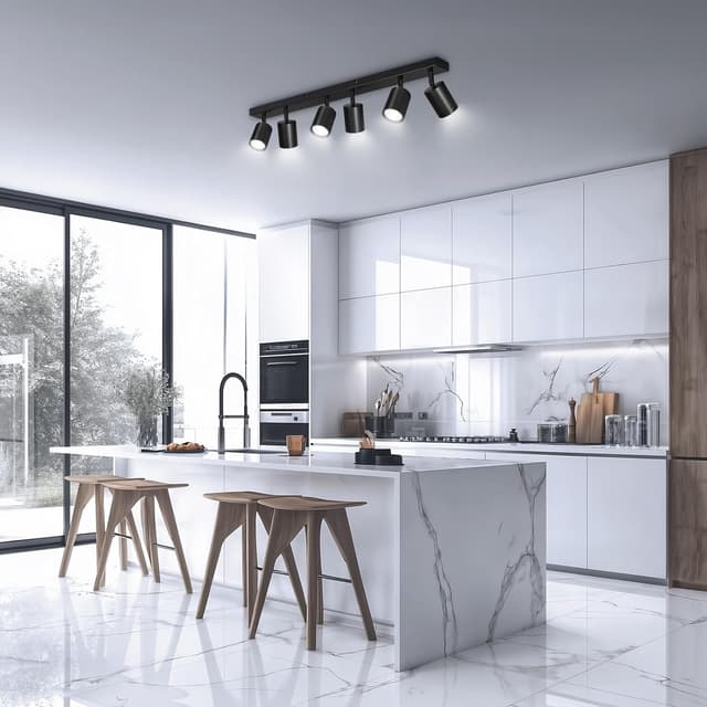 Thumbnail 6 de Ketom 6 faretti da soffitto orientabili GU10 nero opaco (plafoniera)