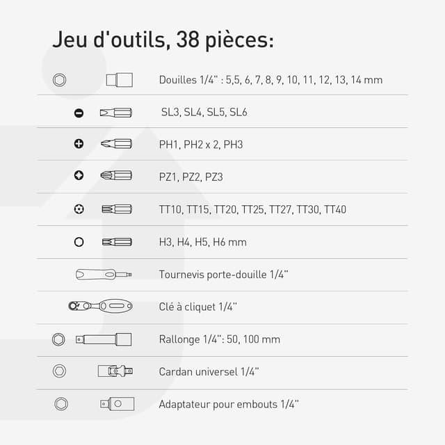 Thumbnail 3 de Högert HT1R462 Coffret 1/4"