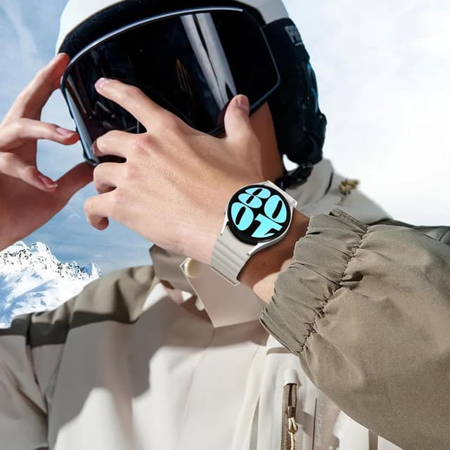 Detalle de Anlinser Magnetic Straps for Samsung Galaxy Watch 7/6/5/4 (44/40mm & others) – Waterproof Sport Band, Starlight/Pink