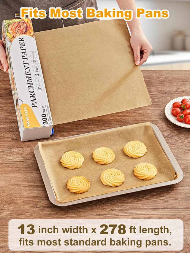 Detalle 2 de SMARTAKE Parchment Paper Roll 13 in 🍪