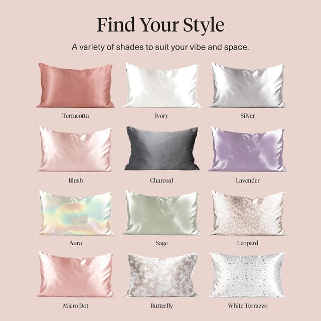 Thumbnail 5 de Kitsch Satin Pillowcase 19x26 Ivory with Zipper