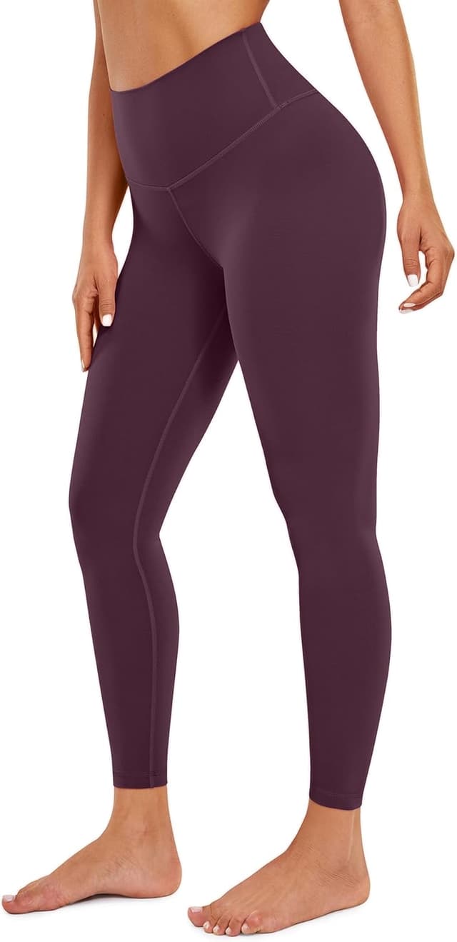 Detalle de CRZ YOGA Butterluxe Damen Sportleggings mit hohem Bund (64 cm, blickdicht) – 7/8 Länge