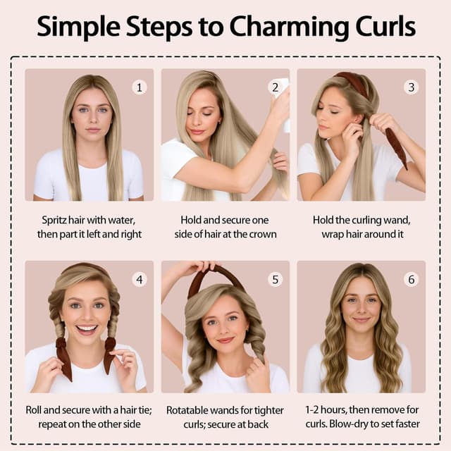 Detalle 2 de VivaSmile Heatless Curlers Set for Overnight Curls 💇♀