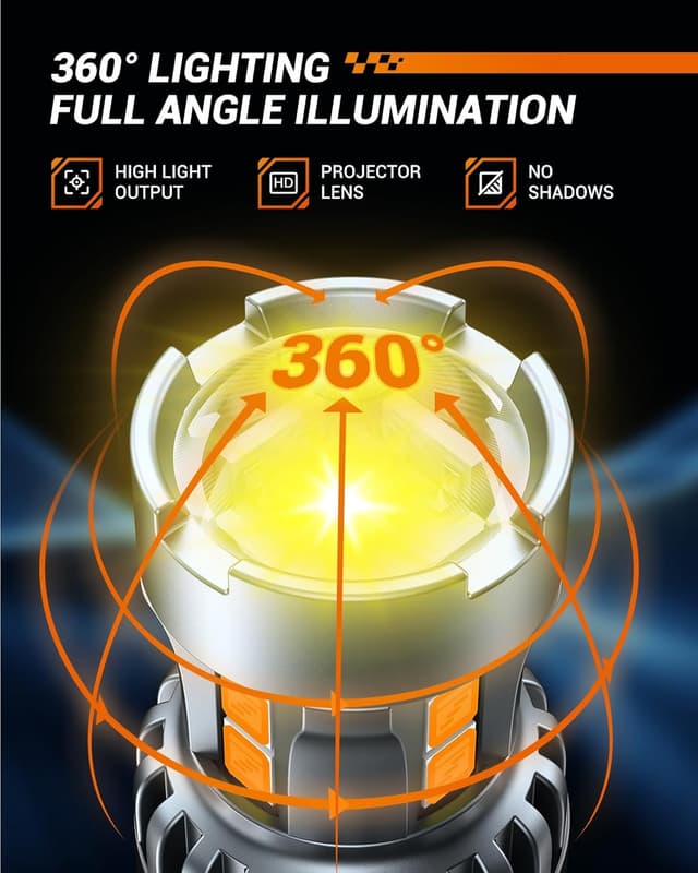 Thumbnail 4 de SEALIGHT 3156 3157 Amber LED Turn Signal Bulb 2pc