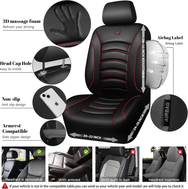 Thumbnail 3 de CAR PASS 3D Foam PU Leather Seat Covers