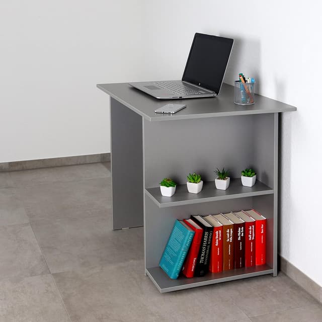 Thumbnail 5 de RICOO Escritorio Madera Gris 82x76x60cm Para Oficina y Gaming 🖥