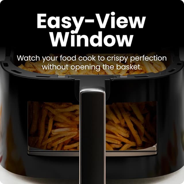 Thumbnail 6 de Chefman 6 QT Compact Air Fryer with Hi-Fry Technology, Easy-View Window & Touch Controls (Black)
