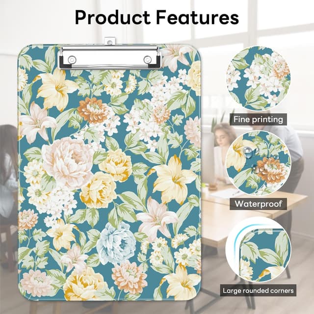 Detalle 2 de Luminzo Klemmbrett A4 Letter Clip 80 Blatt