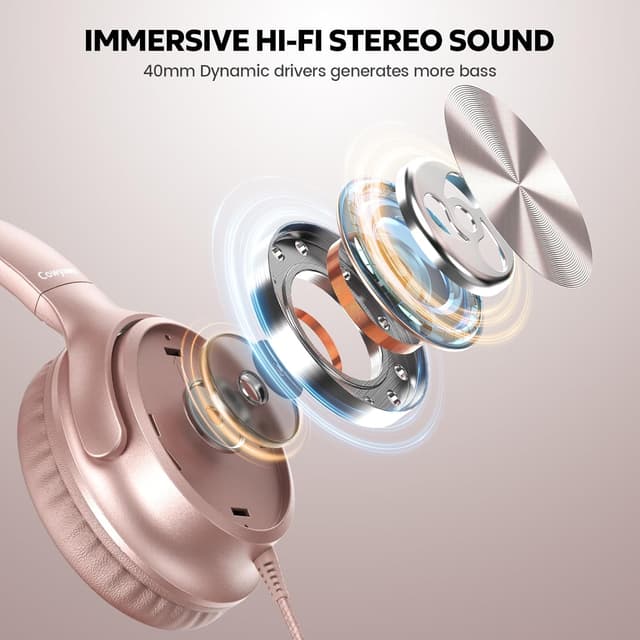 Detalle 2 de Cowyawn USB C Headphones Wired 40 mm