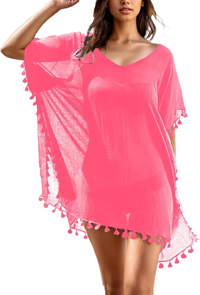 Imagen de Hey Joo Lightweight Tassel Beach Cover Up en OfertitasTOP