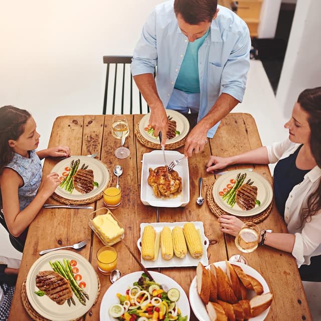 Detalle de LDFDRT Pappteller aus Zuckerrohrfaser (Bagasse), 100 Stück, rund 17,8 cm – kompostierbar