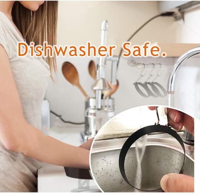 Thumbnail 6 de COTEY 3.5" Egg Rings Set Nonstick