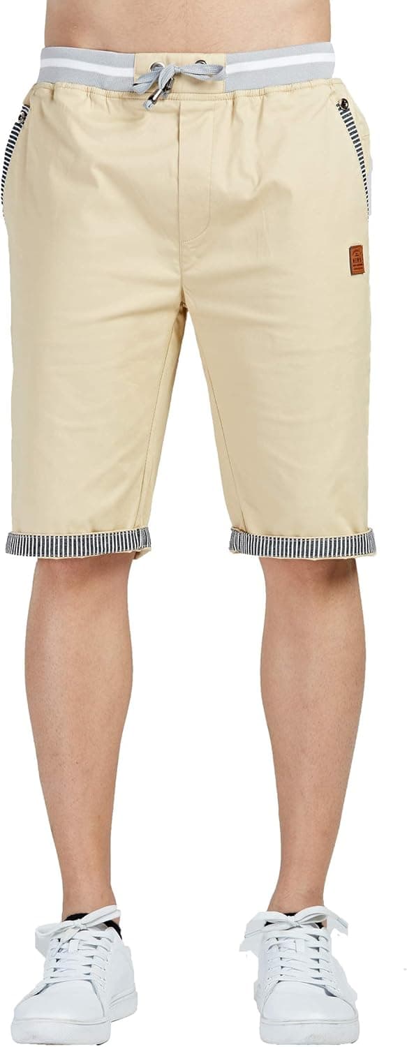 Detalle 2 de Tansozer Men’s Casual Classic Fit Drawstring Summer Beach Shorts with Elastic Waist and Pockets