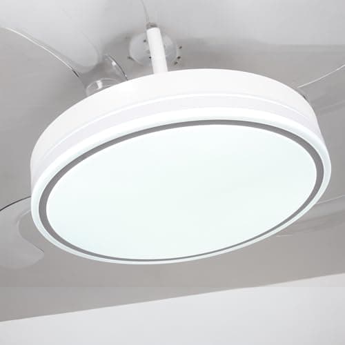 Thumbnail 3 de Ventilador de techo con luz LED 36W Blanco en 3 Temperaturas de Luz con Mando a Distancia -Motor DC Eficiente y Silencioso, 3 tonalidades, aspas desplegables retráctiles, 6 velocidades (F8808)