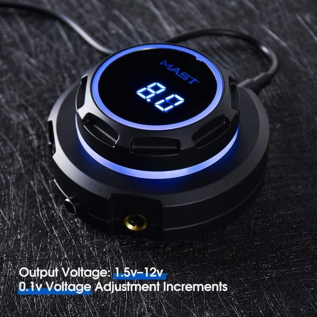 Detalle 2 de Mast Halo alimentation tatouage numérique Blue Light, écran LCD et sortie stable 12V/2A