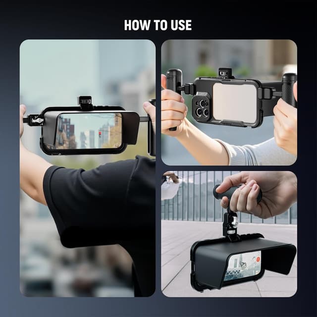 Detalle 2 de NEEWER Parasol para iPhone 16 Pro Max PA084