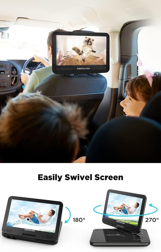 Thumbnail 2 de DBPOWER 12.5" Portable DVD Player 10.5" 📀