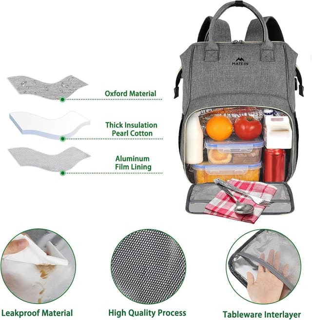 Thumbnail 4 de MATEIN Mochila para Almuerzo y Laptop 17"