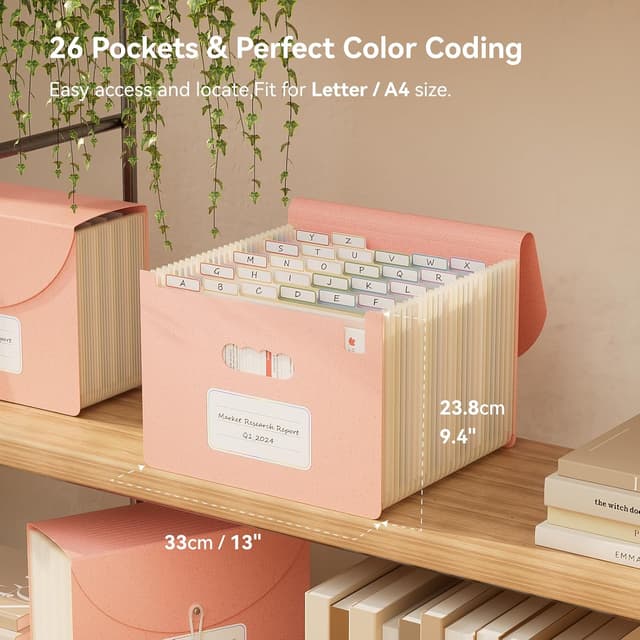 Detalle de EcoStash Accordion File Organiser A4 26 pockets