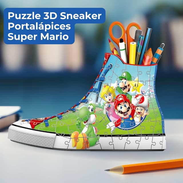 Detalle de Ravensburger Puzzle 3D Super Mario Sneakers para Niños 🖍