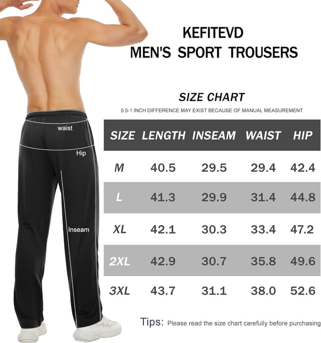 Thumbnail 5 de KEFITEVD Tracksuit Bottoms Quick Dry