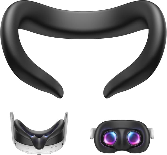 Detalle de KIWI design F3 Silikon-Facial-Interface für Meta Quest 3 (schweißabweisendes Face Cover) – nicht für Quest 3S