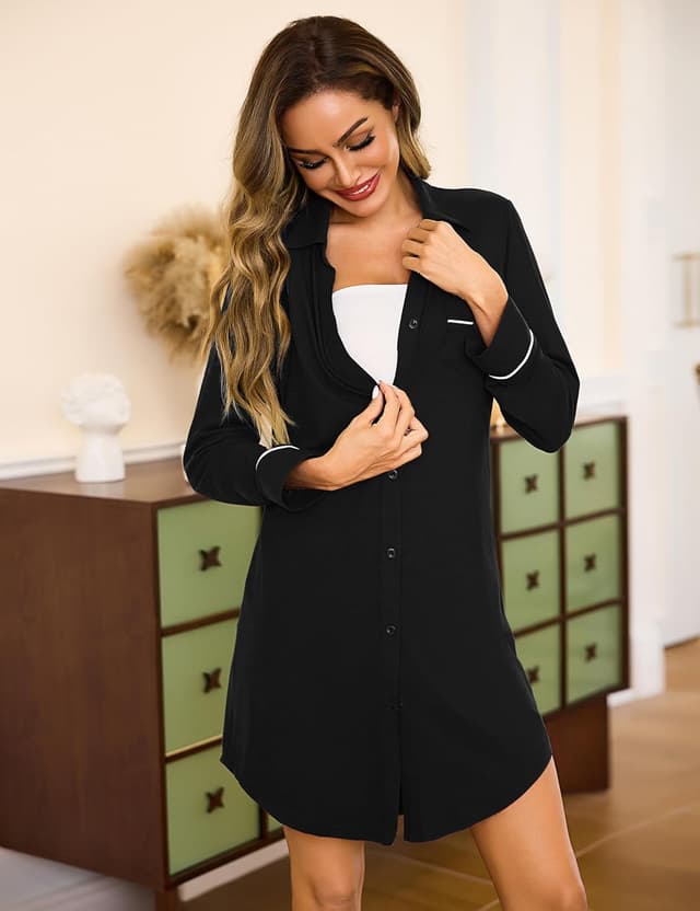 Thumbnail 1 de Bresdk Camisón de Mujer Invierno Algodón