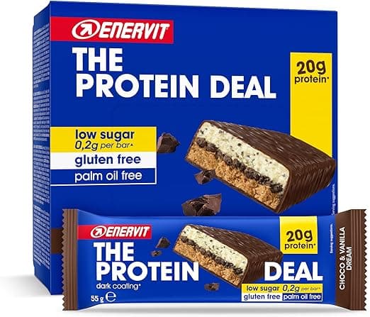 Detalle de Enervit The Protein Deal: Barritas Choco & Vainilla 🍫