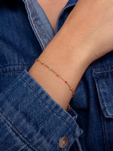 Detalle de SINGULARU Pulsera Dots L Colors 18Kt